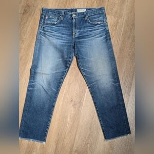 Women's high rise boot crop jeans size 32 (14)